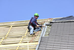 Worker on a roof